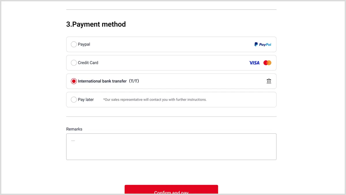 Bank wire transfer