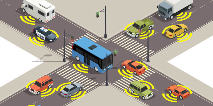 Connected-by-signals-on-different-cars-in-traffic-Jam